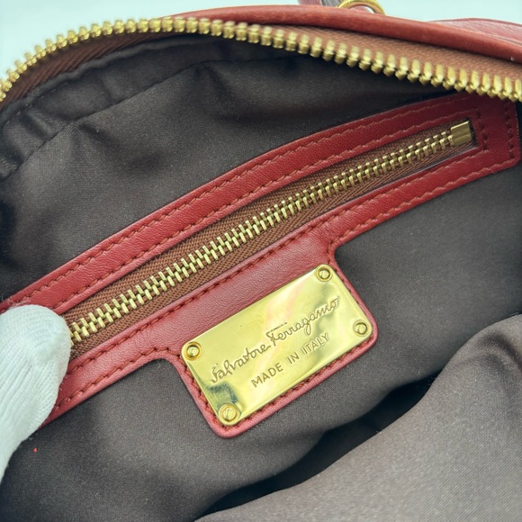 Salvatore Ferragamo Fiamma Leather Small Top Handle Bag - Picture 9 of 9